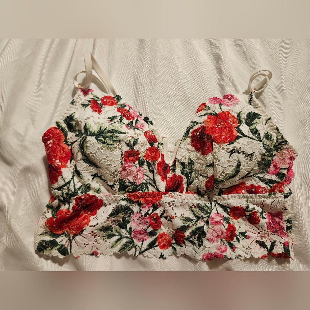 Victoria's Secret PINK Lace Longline Bralette